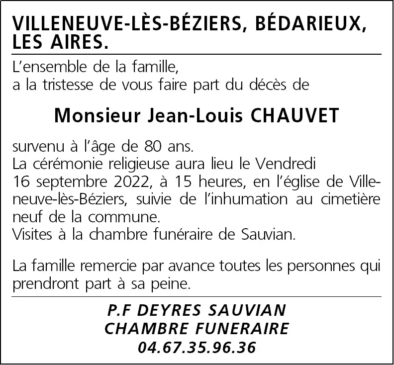 M. Jean-Louis CHAUVET