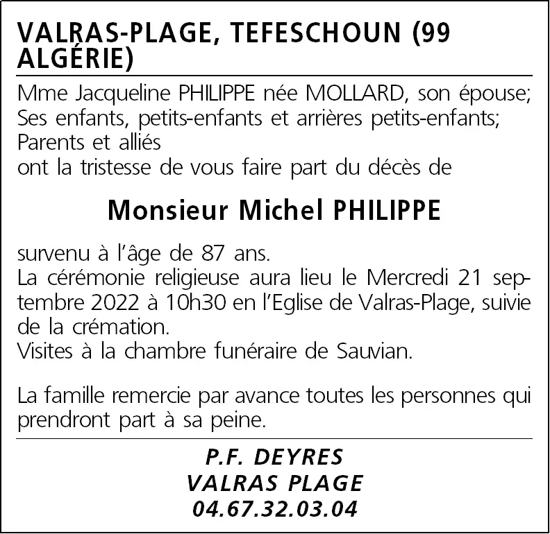 M. Michel PHILIPPE