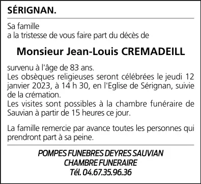 M. Jean-Louis CREMADEILL