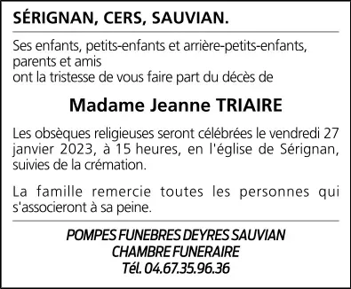Mme Jeanne TRIAIRE