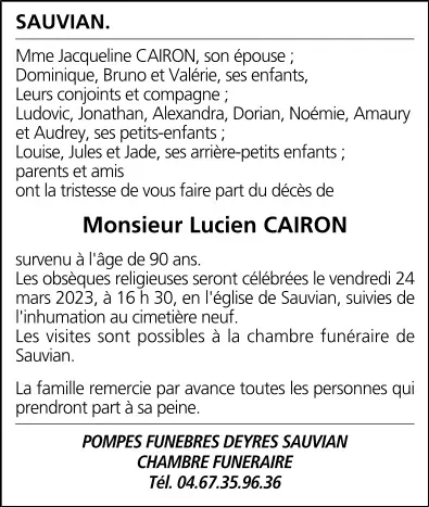 M. Lucien CAIRON