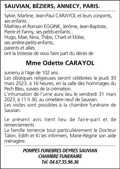 Mme Odette CARAYOL