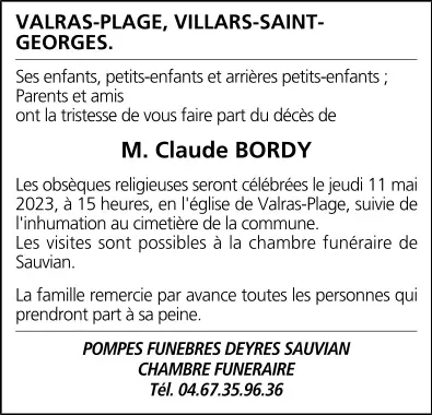 M. Claude BORDY