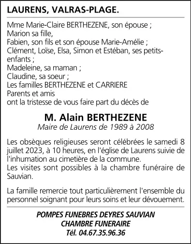 M. Alain BERTHEZENE
