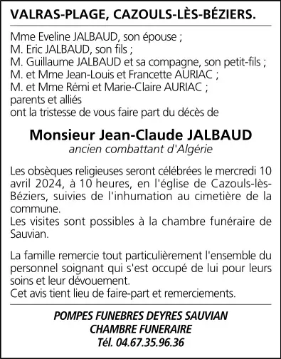 M. Jean-Claude JALBAUD