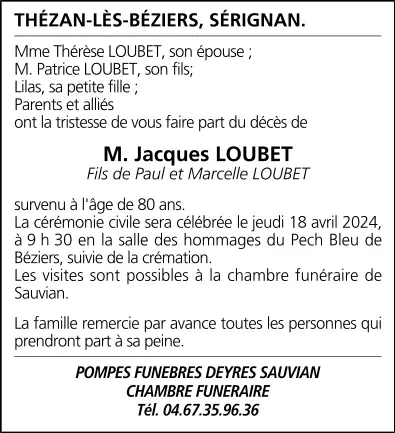 M. Jacques LOUBET