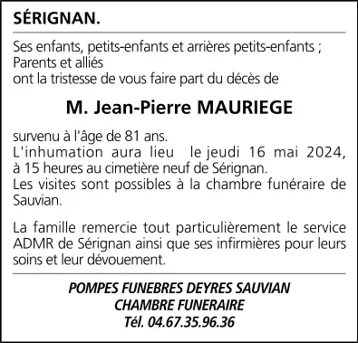 M. Jean-Pierre MAURIEGE