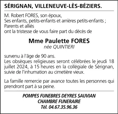 Mme Paulette FORES
