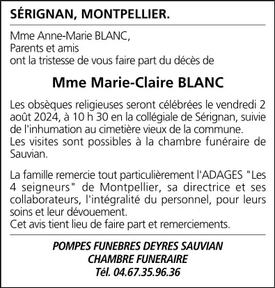 Mme Marie-Claire BLANC