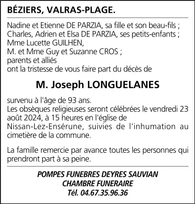 M. Joseph LONGUELANES