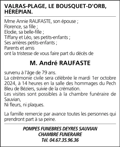 M. André RAUFASTE