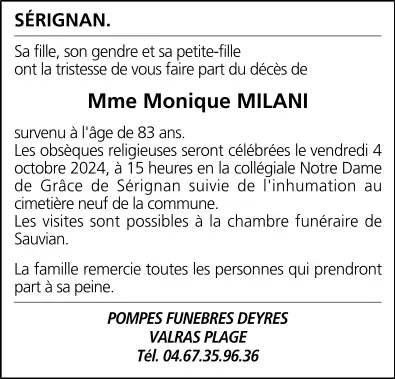 Mme Monique MILANI