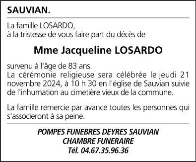 Mme Jacqueline LOSARDO