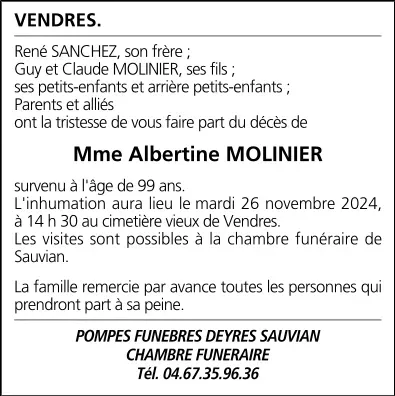 Mme Albetine MOLINIER