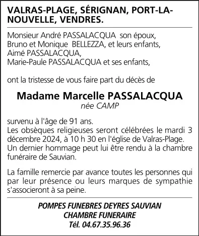 Mme Marcelle PASSALAQUA