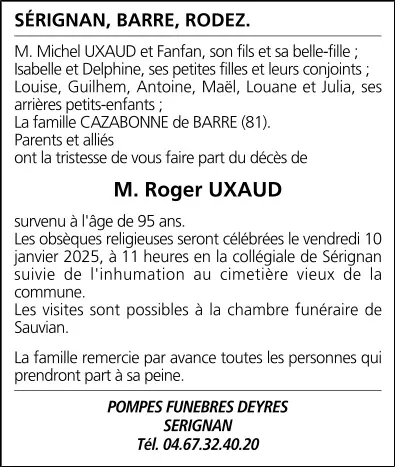 M. Roger UXAUD