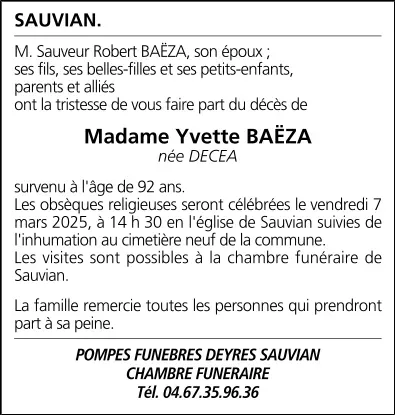 Mme Yvette BAËZA