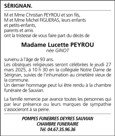 Mme Lucette PEYROU