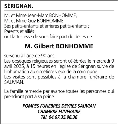 M. Gilbert BONHOMME