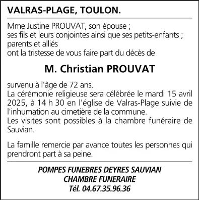 M. Christian PROUVAT