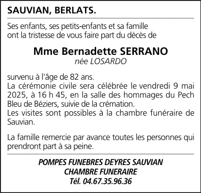 Mme Bernadette SERRANO