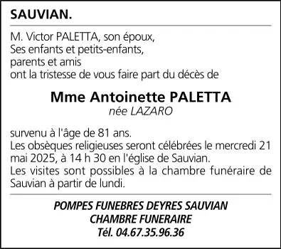 Mme Antoinette PALETTA